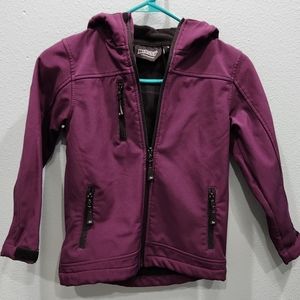 Beautiful Girl's Plum Lined Jacket